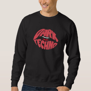 Sudadera Rave Acid House Beso Labios Techno Oscuro  