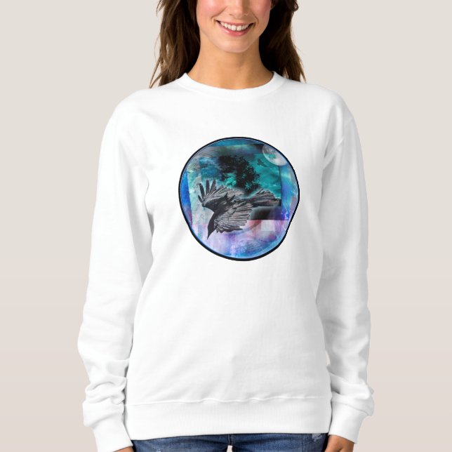 SUDADERA RAVEN FULL MOON NIGHT FLIGHT (Anverso)