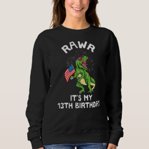 Sudadera Rawr es mi Fiesta de cumpleaños número 13
