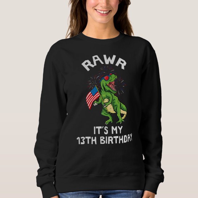 Sudadera Rawr es mi Fiesta de cumpleaños número 13 (Anverso)
