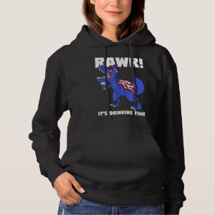 Sudadera Rawr es tiempo de beber rex dinosaurio