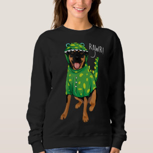 Sudadera Rawr Rottweiler Dinosaur Costume Perro