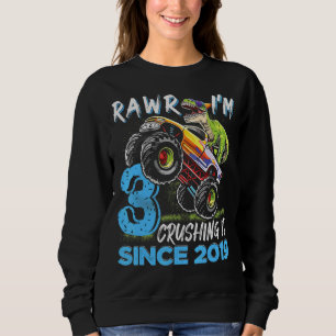 Sudadera Rawr Soy 3 Monster Camión Dinosaurio 3 cumpleaños 