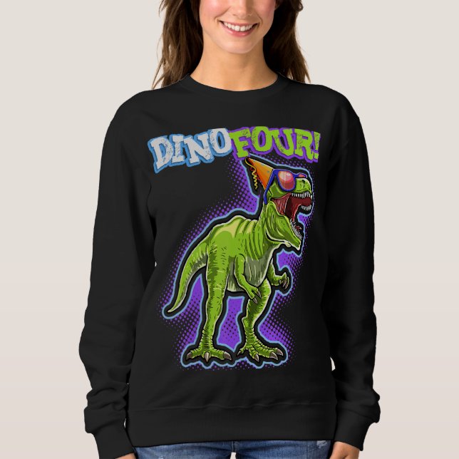 Sudadera Rawr Soy dinofour Rex Dinosaur 4ª parte de cumplea (Anverso)