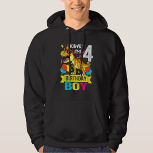 Sudadera Rawr, soy el cuarto cumpleaños de Dinosaur Rex de