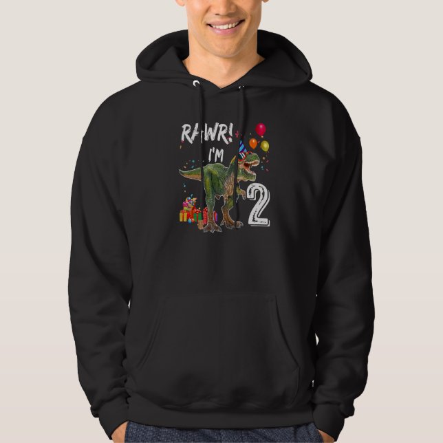 Sudadera Rawr, soy el segundo Fiesta de cumpleaños de Rex D (Anverso)