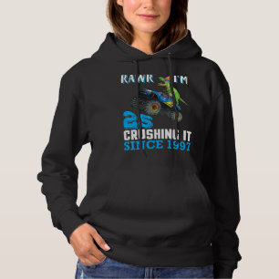 Sudadera Rawr, tengo 25 años de dinosaurio... coche de trit