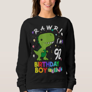 Sudadera Rawr, tengo 92 años de dinosaurio lindo