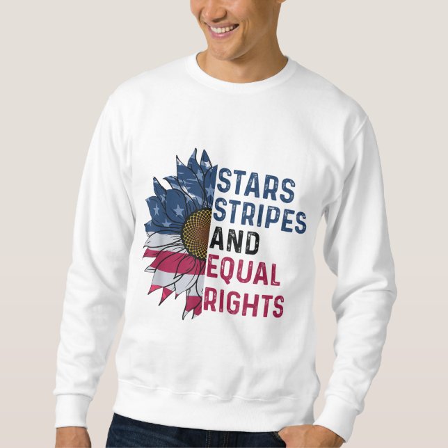 Sudadera Rayas Estrellas Y Derechos Igualitarios Flor De Ba (Anverso)