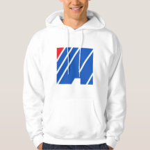 Rayas Geométricas Azules y Rojas Minimalistas