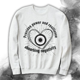 Sudadera Rays, Heart, Black Evil Eye Protection monograma |