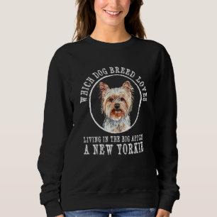 Sudadera Raza de perro ama vivir en la Gran Manzana