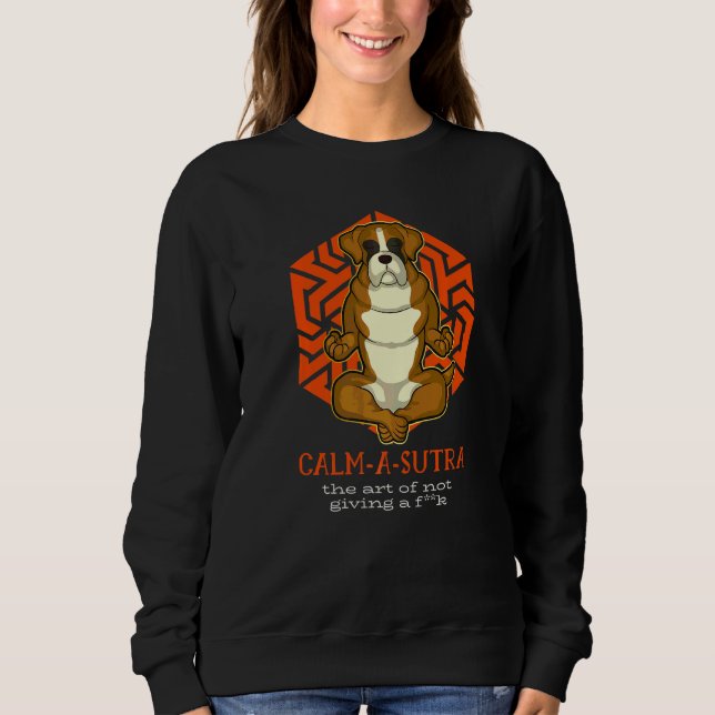 Sudadera Raza de perro boxer alemán  54 (Anverso)