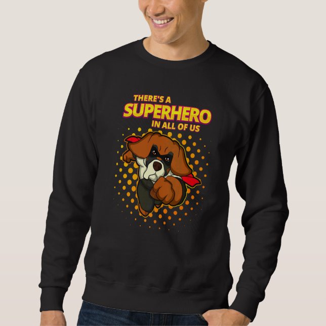Sudadera Raza de perro boxer alemán  60 (Anverso)