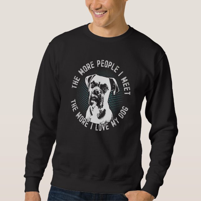 Sudadera Raza de perro boxer alemán  8 (Anverso)
