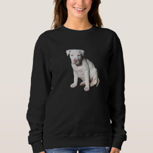 Sudadera Raza de perro de cachorro blanco de toro blanco