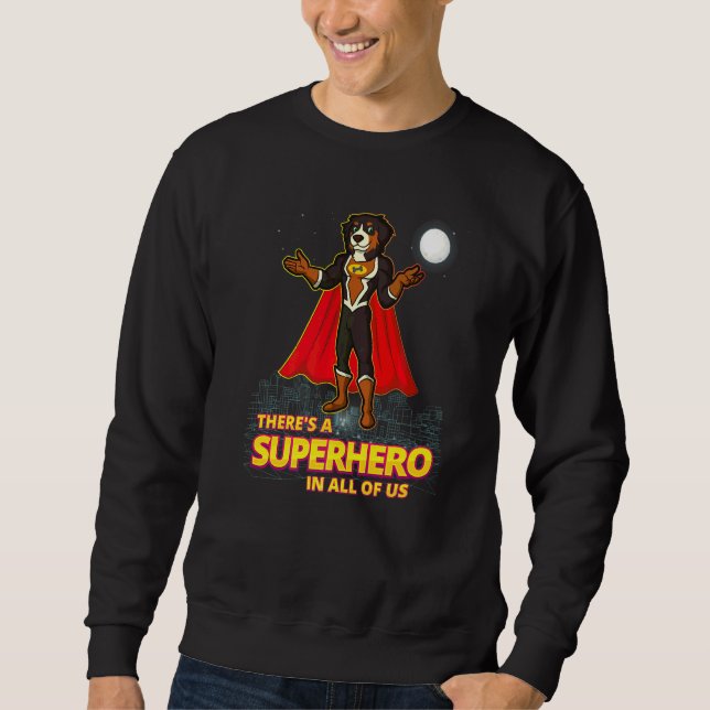 Sudadera Raza de perro de montaña bernés  82 (Anverso)