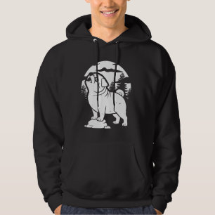 Sudadera Raza de perro de pug - Amortiguamiento de la luna