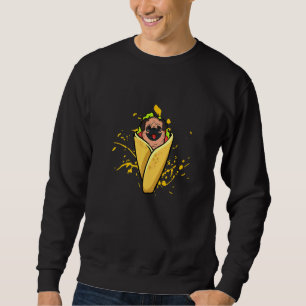 Sudadera Raza de perro Pug envuelto Burrito de cachorro Car