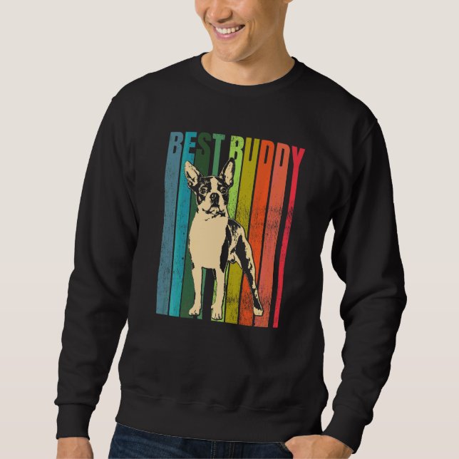 Sudadera Raza de perro Terrier de Boston  95 (Anverso)