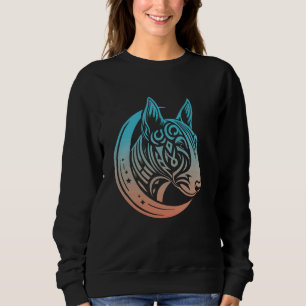 Sudadera Raza de perro tribal de bull terrier - Fases lunar