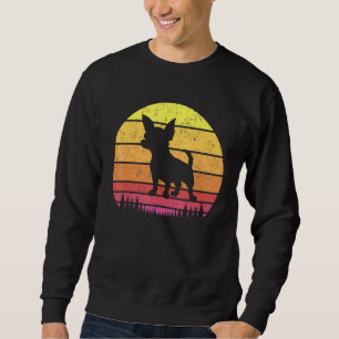 Sudadera Raza de silueta de chihuahua retro de perro