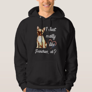 Sudadera Raza francesa de perro de Bulldog me gusta mucho e