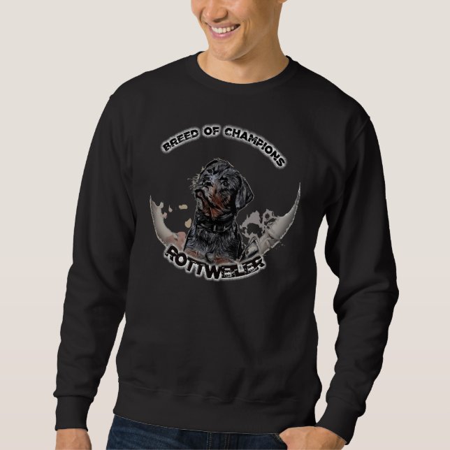 Sudadera Raza Rottweiler De Campeones (Anverso)