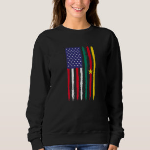Sudadera Razones camerunesas Bandera mitad Americana Cam Pa