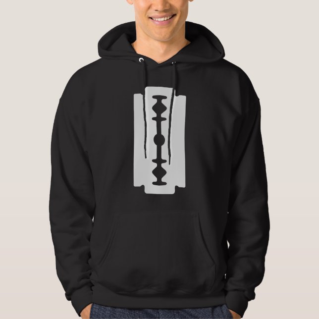 Sudadera Razor Blade - Blanco sobre oscuro (Anverso)