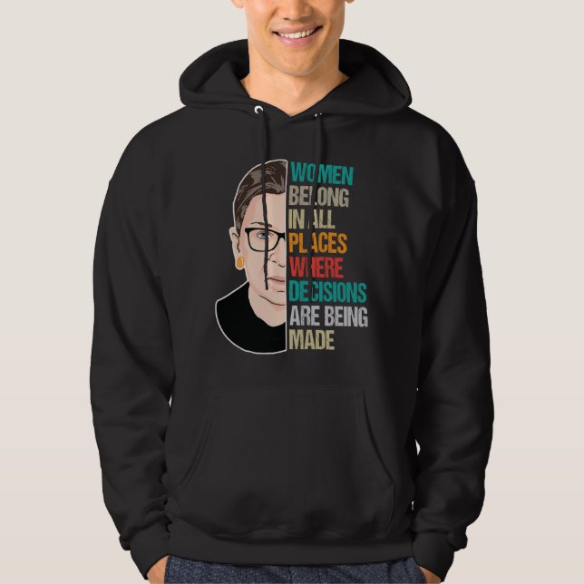 Sudadera RBG, presupuesto RBG, Ruth Bader Ginsburg (Anverso)