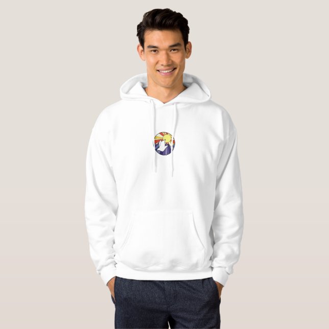 Sudadera RCIA Paloma en círculo sobre amarillo (Anverso completo)