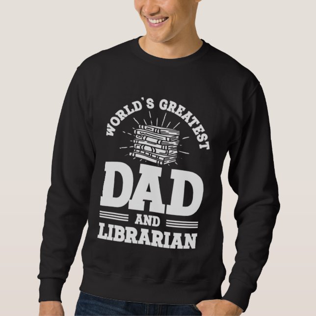 Sudadera Reading Book  Dad Librarian (Anverso)
