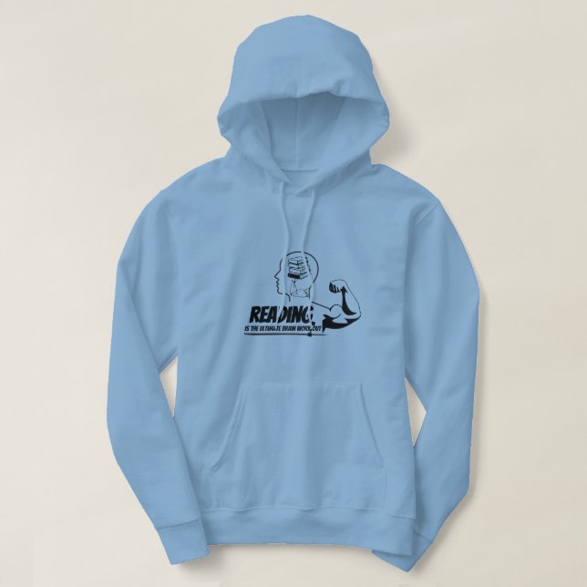 Sudadera Reading = Brain Gains Hoodie (Diseño del anverso)
