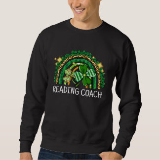 Sudadera Reading Coach Rainbow Lucky St Patrick's Day Shamr