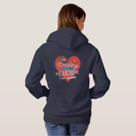 Sudadera Reading is My Cardio Red Heart Raccoon