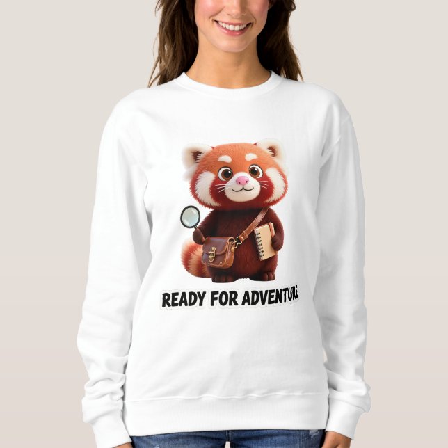 Sudadera Ready For Adventure Cute Red Panda Explorer (Anverso)