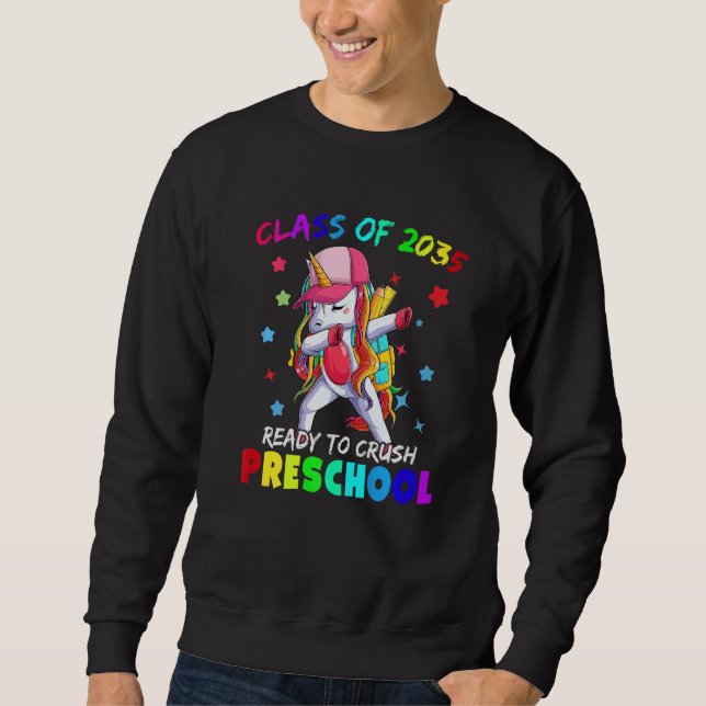 Sudadera Ready To Crush Preschool 2035 Dabbing Unicorn Back (Anverso)
