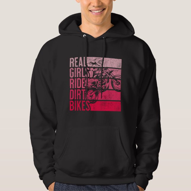 Sudadera Real Girls Ride Dirt Bikes Motocross Lovers  (Anverso)