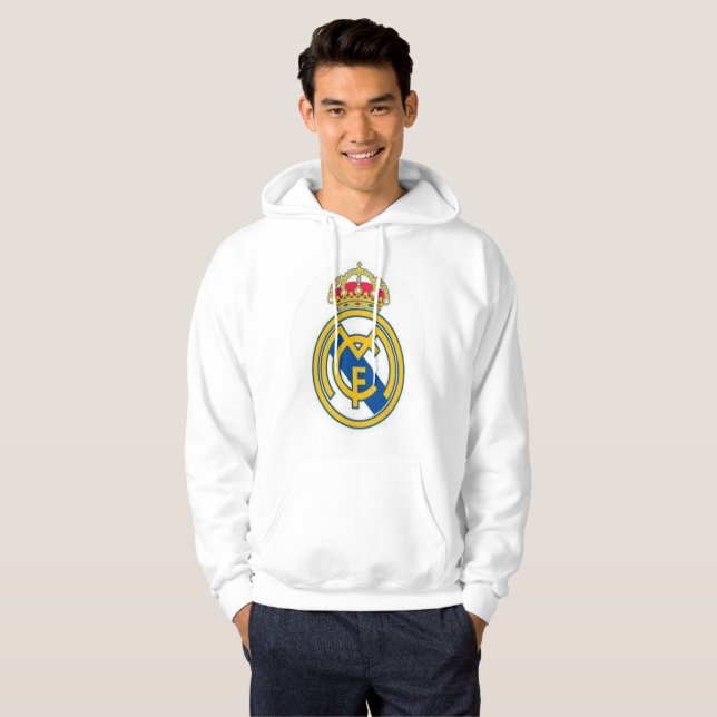 Sudadera Real Madrid Champions Hoodie – Stylish Fan Gear (Anverso completo)