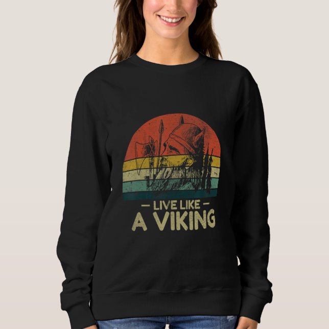 Sudadera Real vikings come to Valhalla and are not afraid o (Anverso)