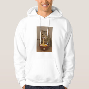 Sudadera Realistic Funny Cat Eating Ramen   Graphic Tee