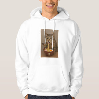 Sudadera Realistic Funny Cat Eating Ramen | Graphic Tee