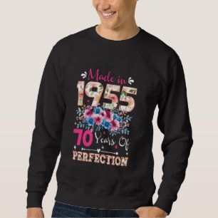 Sudadera Realizado En 1955 Regalos Florales De 70 Años