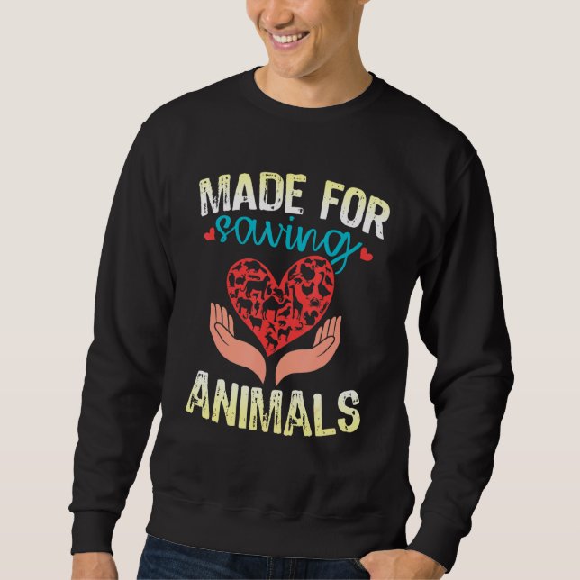 Sudadera Realizado Para Salvar Animales Vet Estudiante Vet  (Anverso)