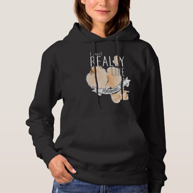 Sudadera Realmente Como Pomeranianos (Anverso)