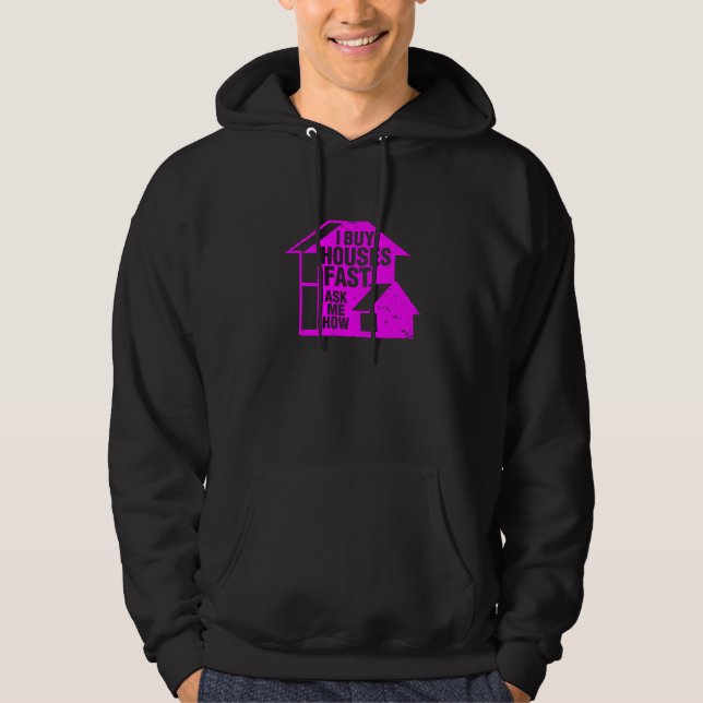Sudadera Realtor - Compro casas rápidamente, pregúntame cóm (Anverso)