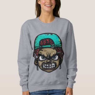 Sudadera Rebelde Urbano: Cara de Estilo Graffiti