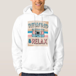 Sudadera Rebobinar y relajar el arte de cinta retro
