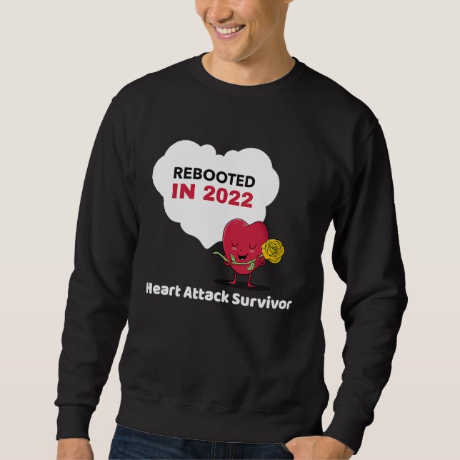 Sudadera Rebooted in 2022 Heart Attack Survivor (Anverso)